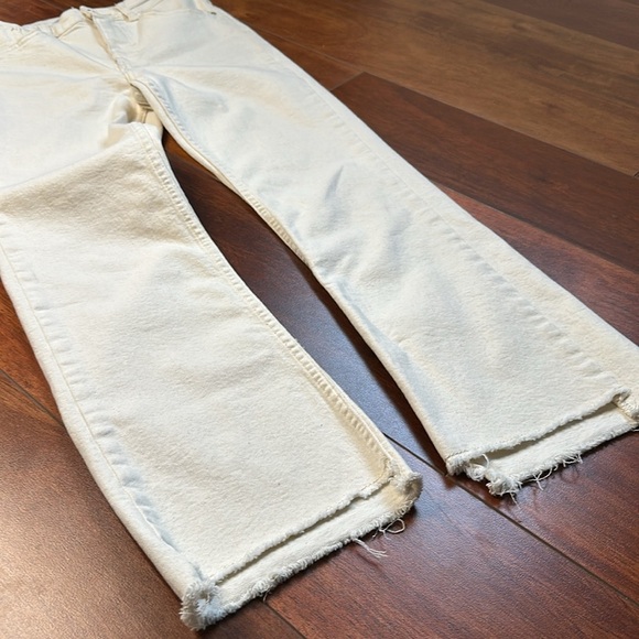 Zara Flare Leg Cream Jeans Size 4 - Picture 6 of 7